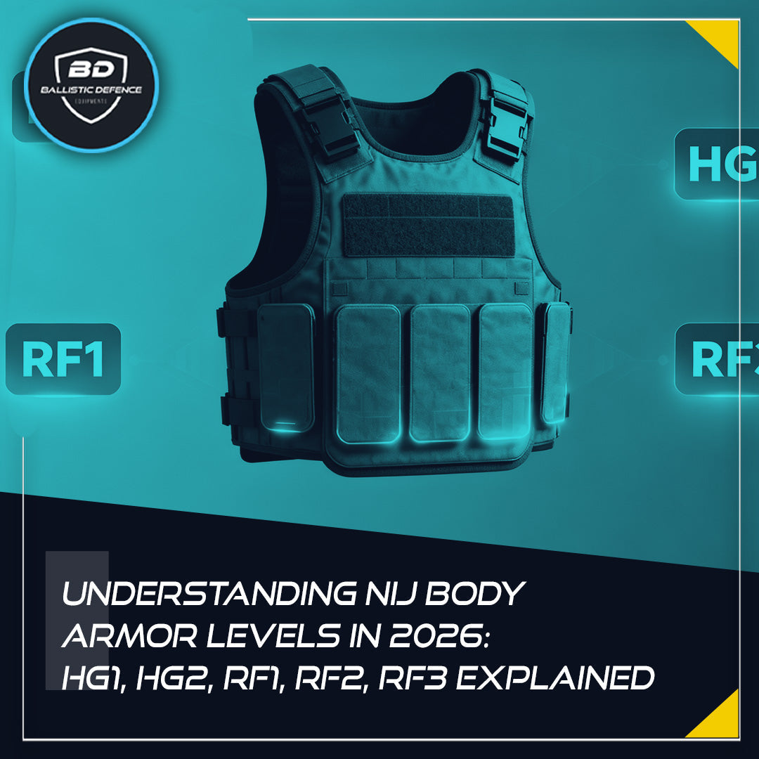 Understanding NIJ Body Armor Levels in 2026: HG1, HG2, RF1, RF2, RF3 Explained